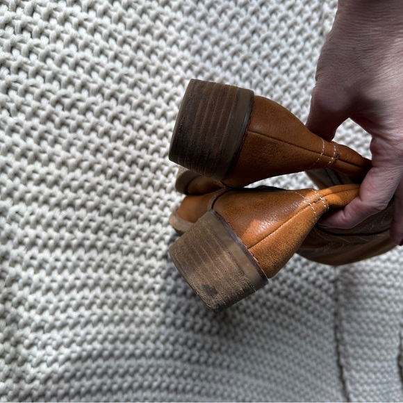 Dingo Tan Leather Heeled Boots Size 6 - Picture 4 of 7